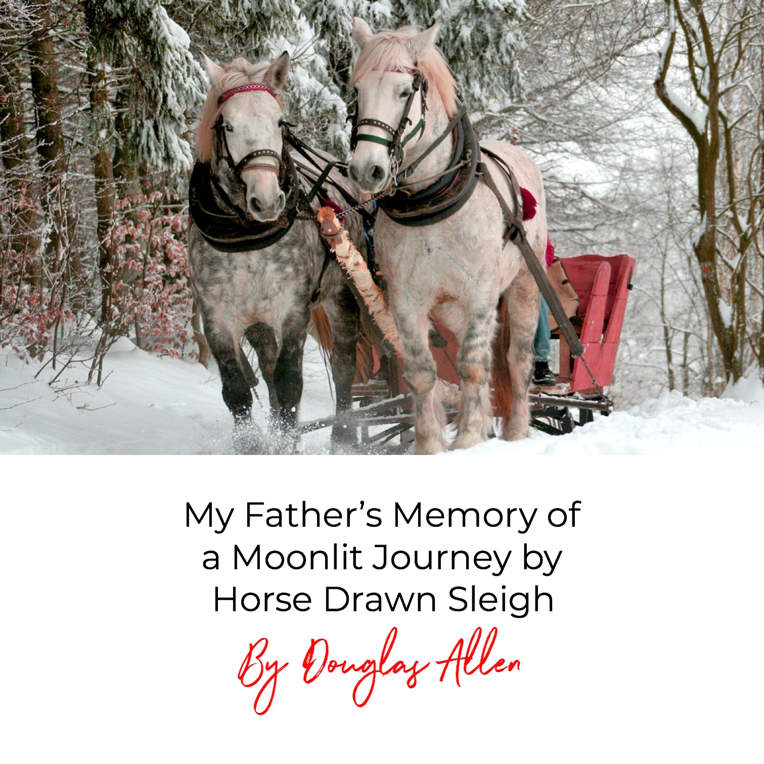 My Father’s Memory of a Moonlit Journey by Horse Drawn Sleigh