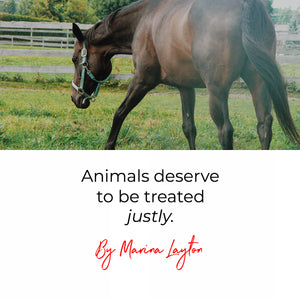 Animals deserve to be treated justly.