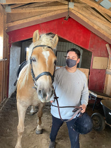 Beginnings: A Visit with the young man Jeffrey Beausoleil  who has recently begun horseback riding.