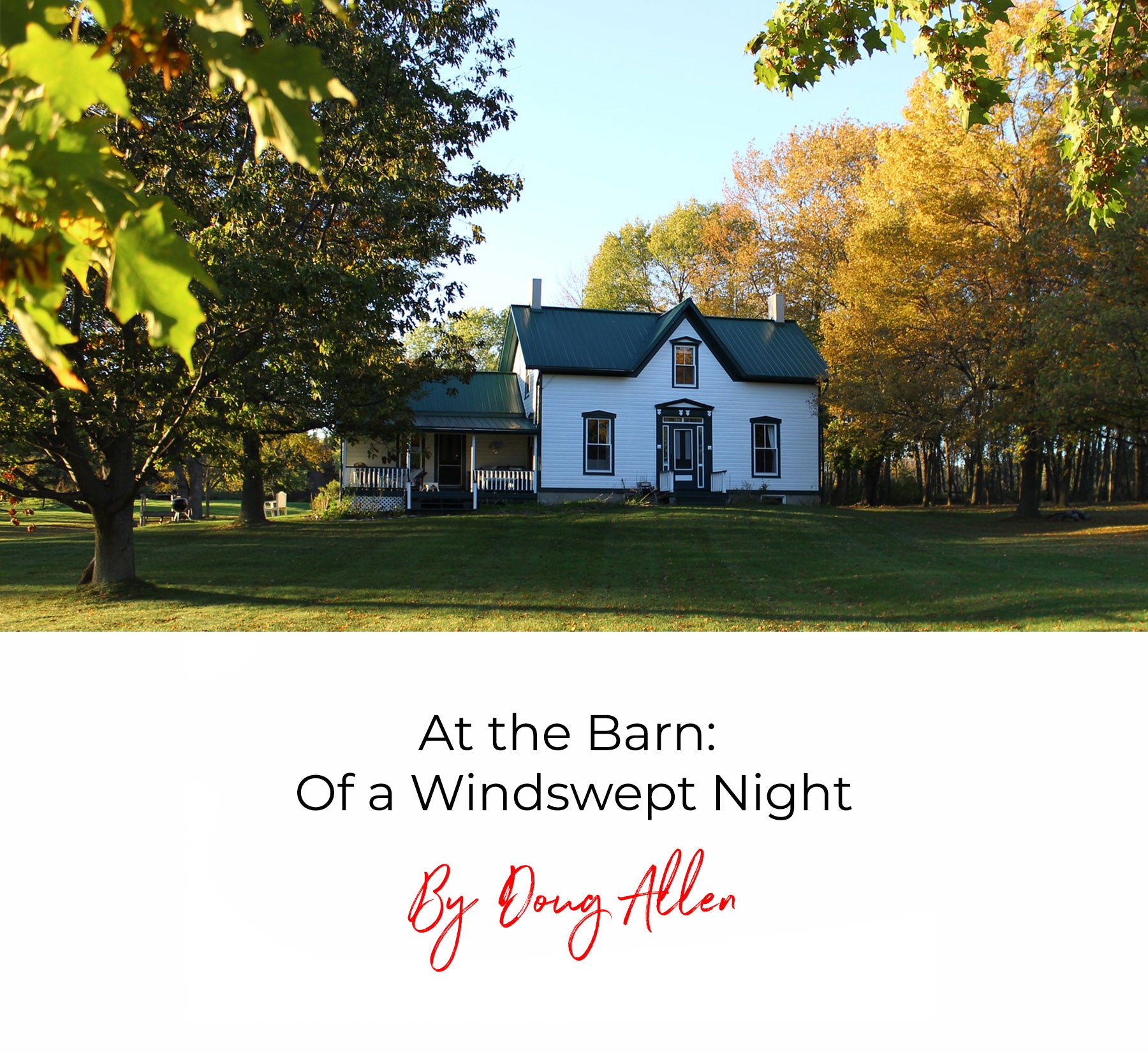 At the Barn: Of a Windswept Night