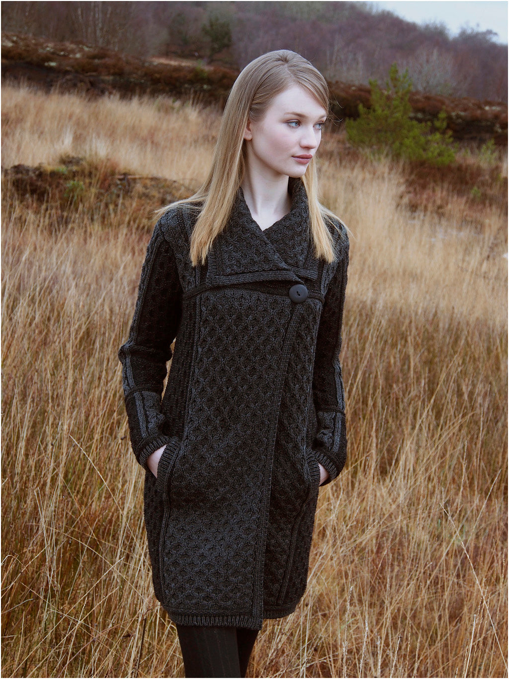 Women's: Merino Wool Single Button Coat (X4289)