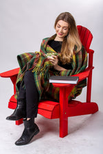Load image into Gallery viewer, Highland Collection - Deluxe Merino Wool Blanket - Canadian Rockies Tartan
