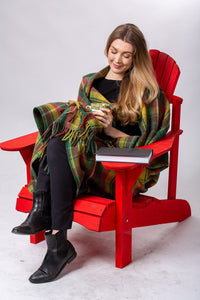 Highland Collection - Deluxe Merino Wool Blanket - Canadian Rockies Tartan