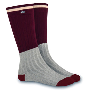 XS UNIFIED: Maroon Cabin Socks