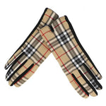 Load image into Gallery viewer, Tartan Lambswool Scarf and Glove Set - Thomson Camel
