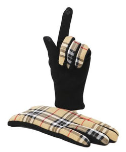 Tartan Lambswool Scarf and Glove Set - Thomson Camel