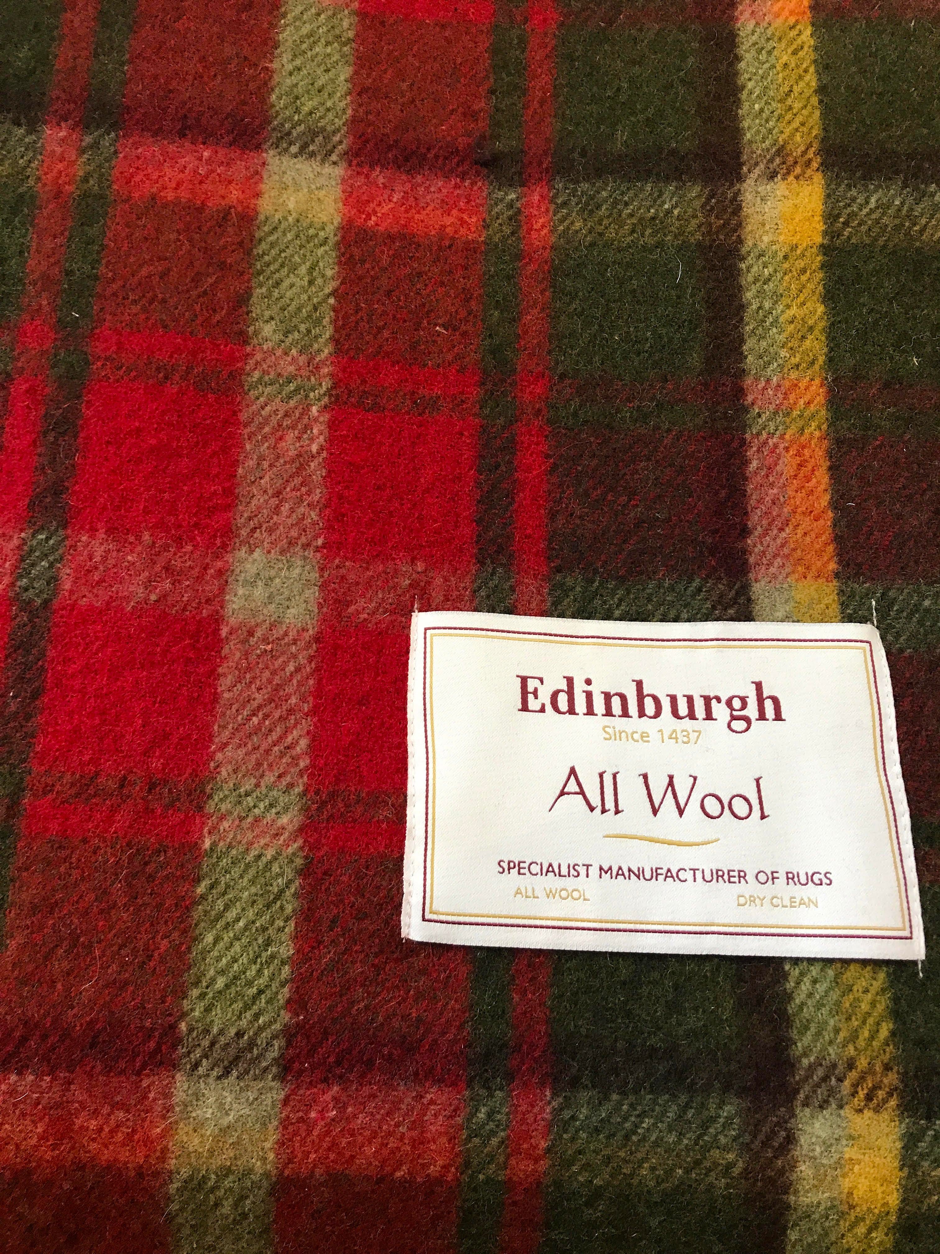 Tartan Wool Blanket in Canadian Maple. Woven in the UK. Buy Online at Red Scarf Equestrian Canada
