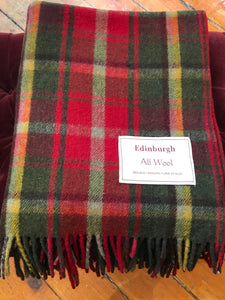 Tartan Wool Blanket in Canadian Maple. Woven in the UK. Buy Online at Red Scarf Equestrian Canada