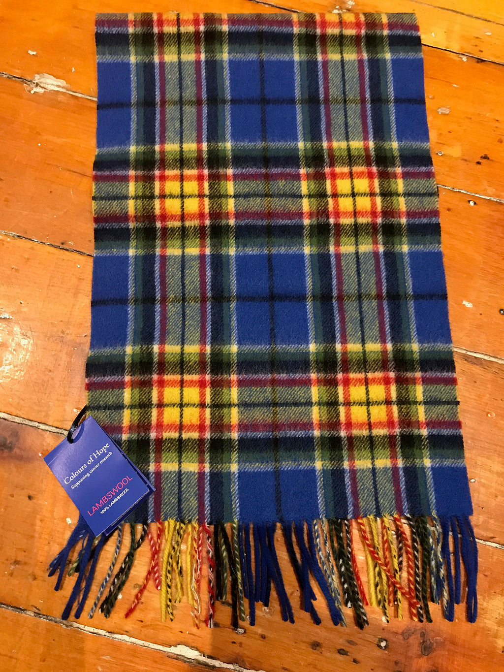 Tartan Lambswool Winter Scarf for Women Colours of Hope Cancer Buy in Canada at Red Scarf Equestrian