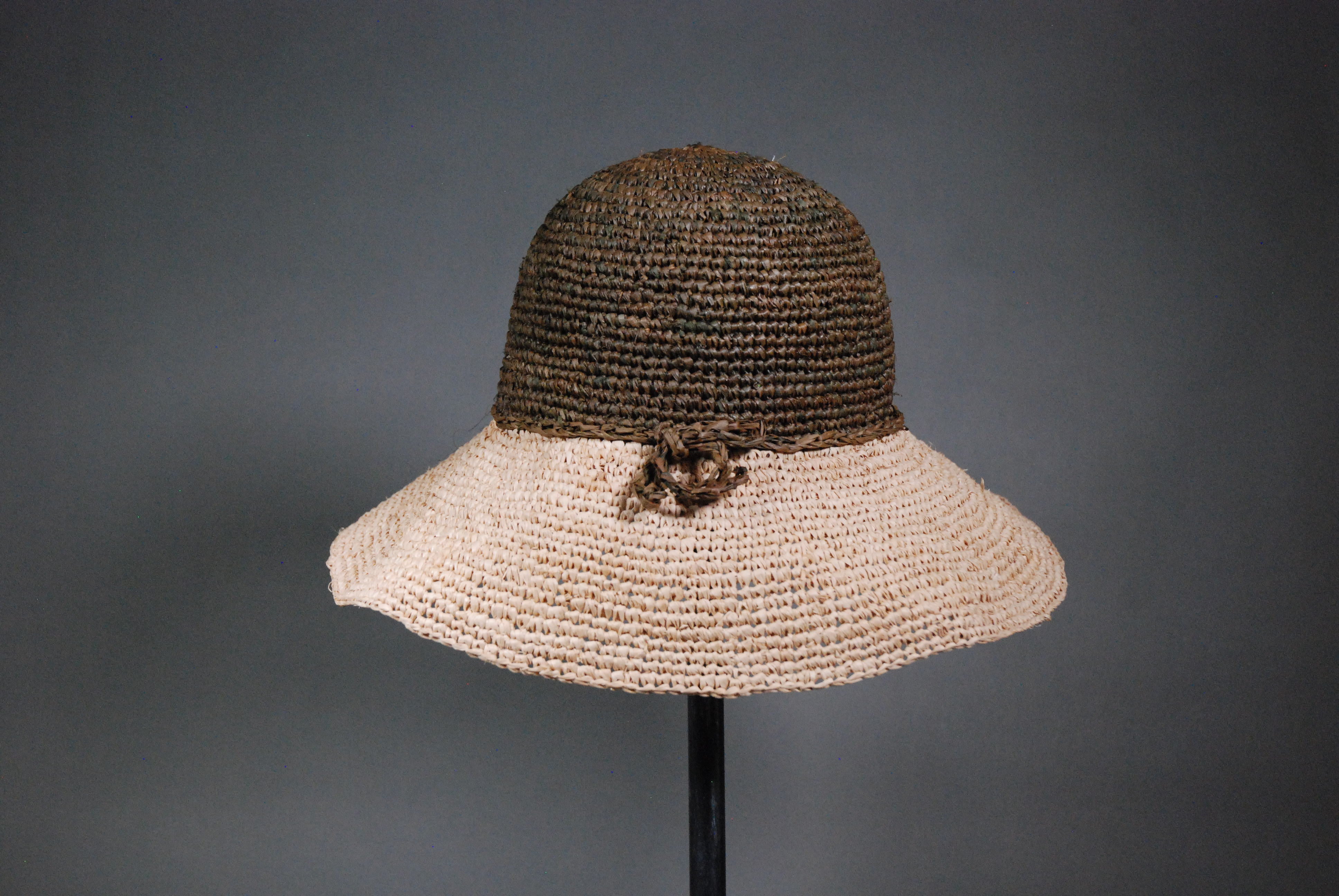 Raffia Hats: Two Toned Floppy Hats