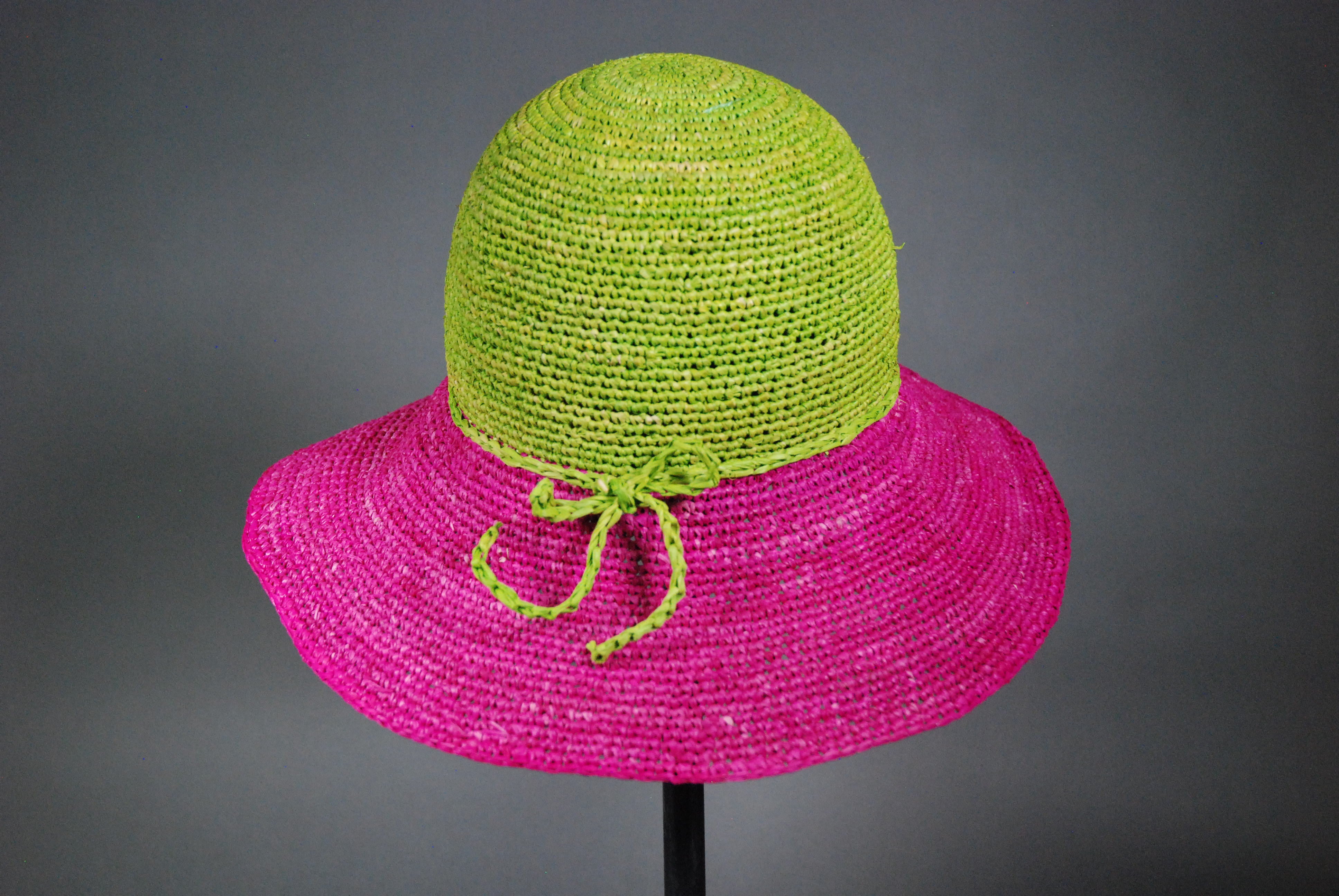 Raffia Hats: Two Toned Floppy Hats