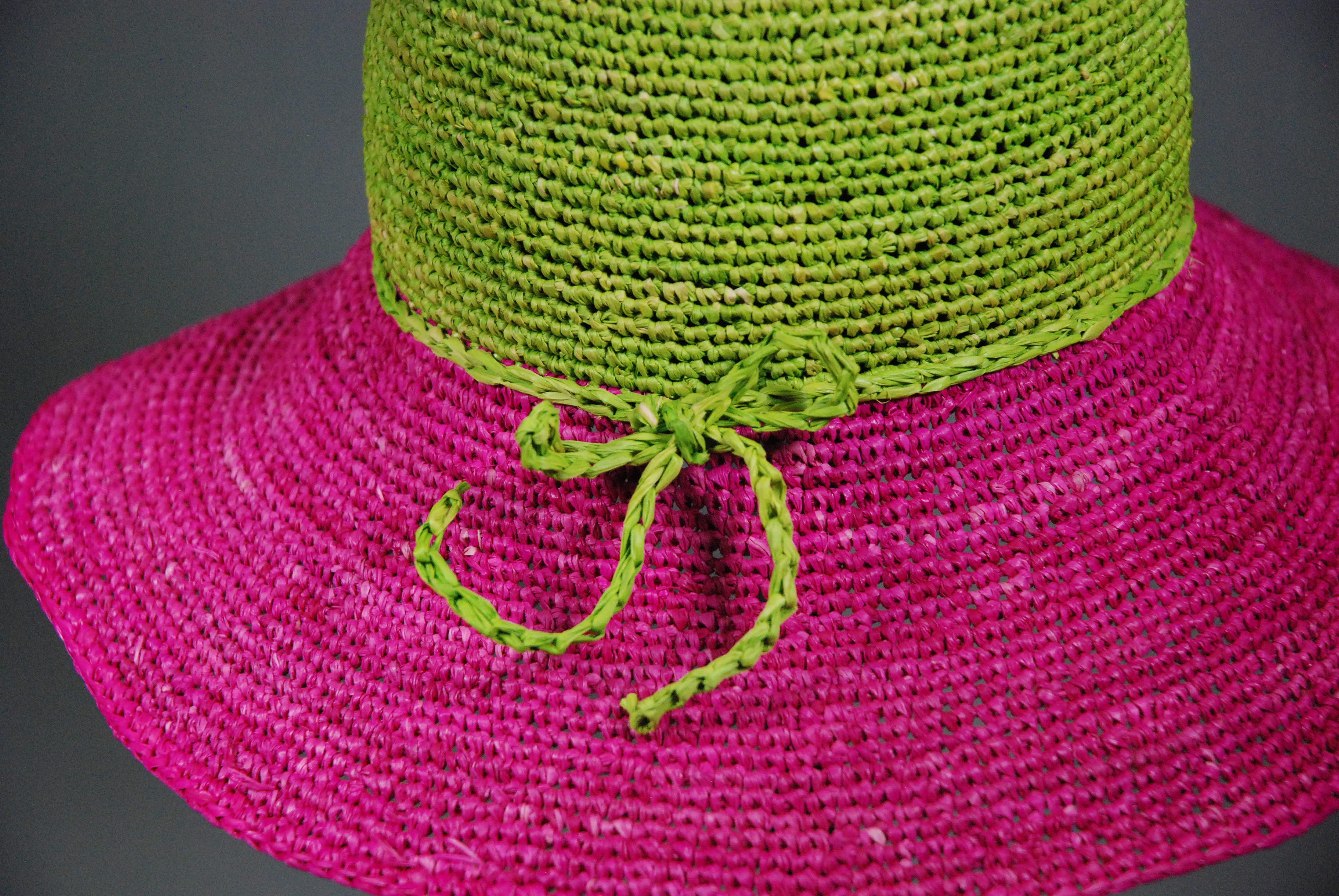 Raffia Hats: Two Toned Floppy Hats