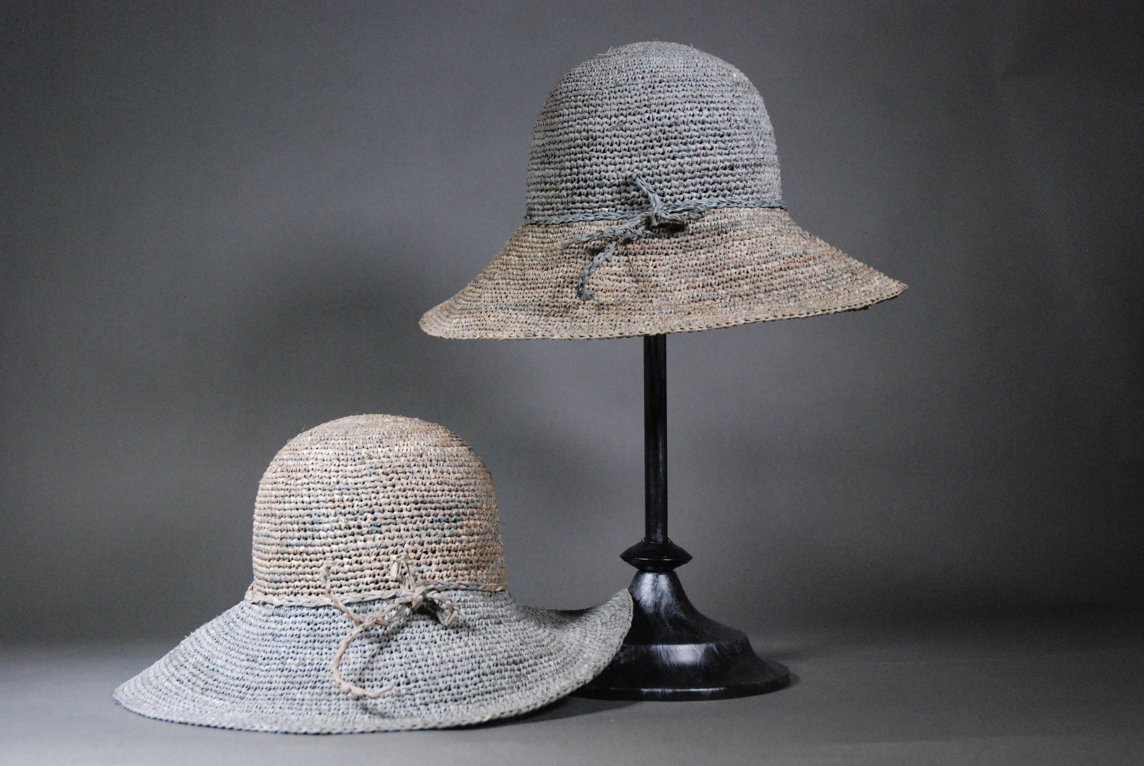 Raffia Hats: Two Toned Floppy Hats