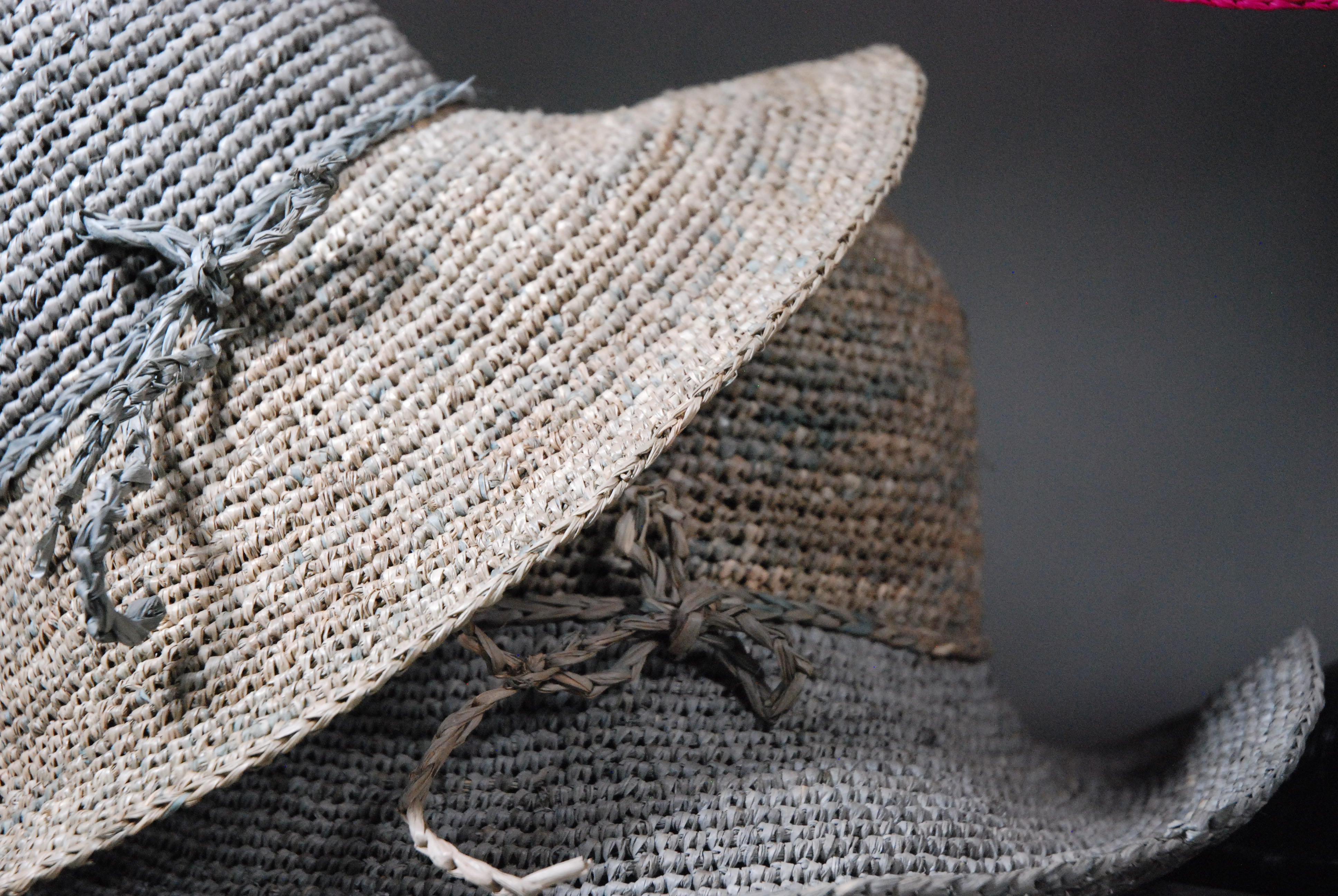 Raffia Hats: Two Toned Floppy Hats