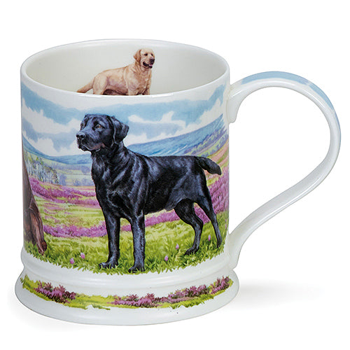 Buy Dunoon Mugs in Canada : Iona Country Dogs Labradors - Red Scarf Equesrian