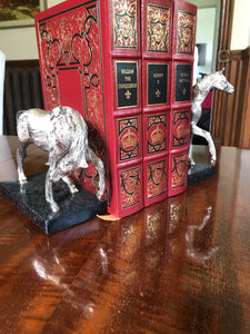 Cast Aluminum Horse Statues Book Ends