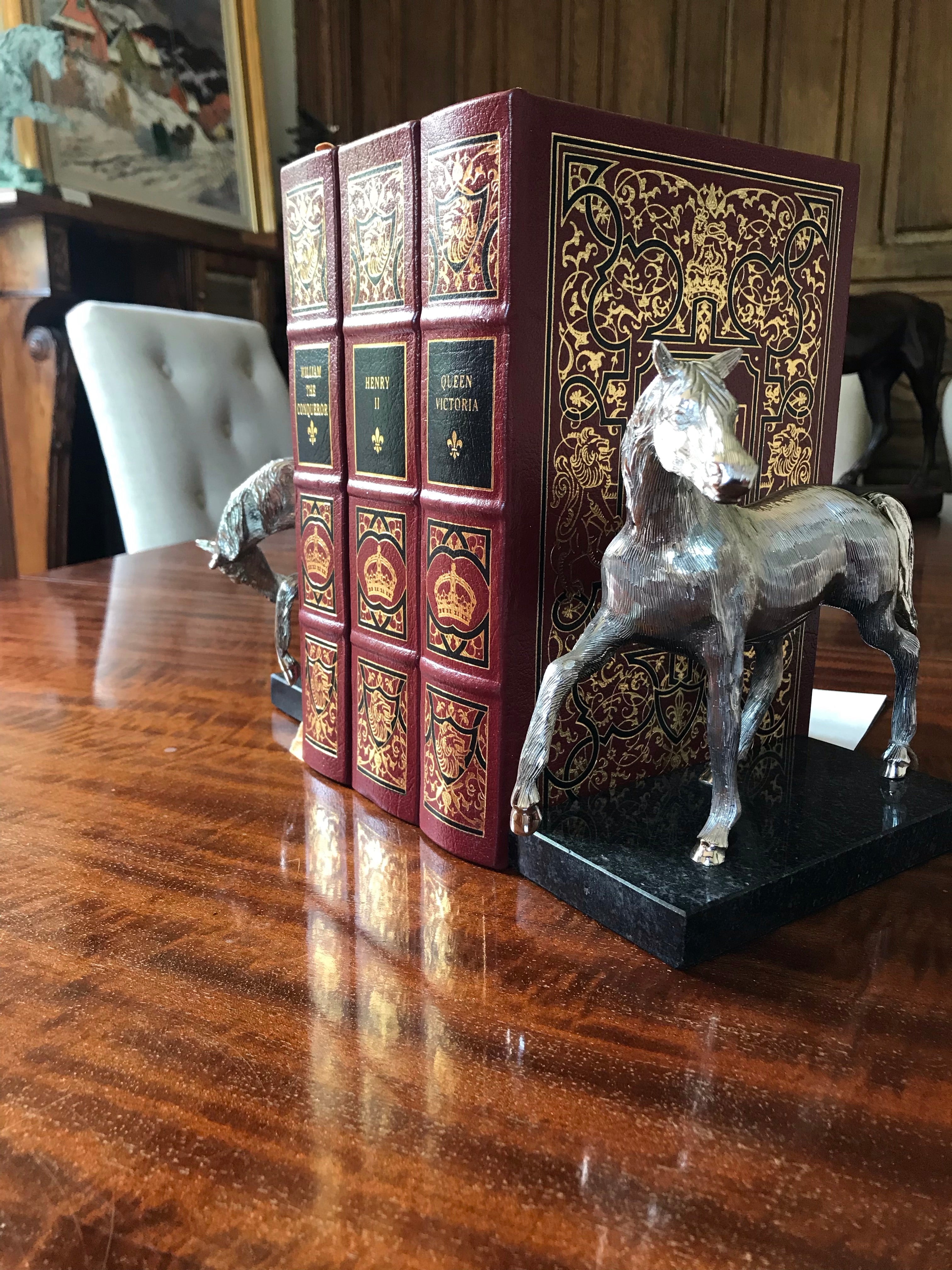 Cast Aluminum Horse Statues Book Ends