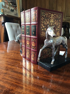 Cast Aluminum Horse Statues Book Ends