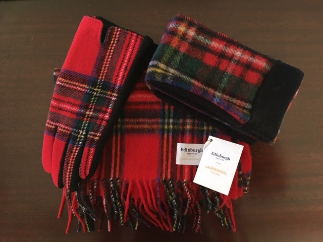 Tartan Lambswool Scarf, Glove and Boot Cuff Set - Royal Stewart