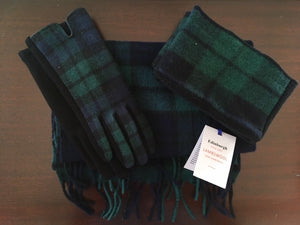 Tartan Lambswool Scarf, Glove and Boot Cuff Set - Black Watch