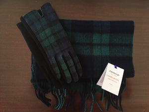Tartan Lambswool Scarf and Glove Set - Black Watch