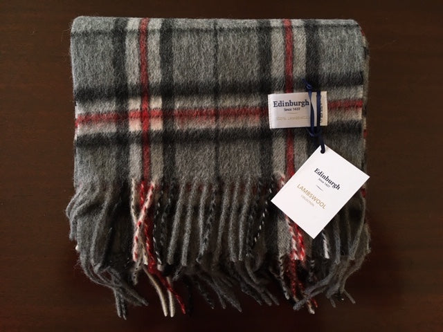 Tartan Lambswool Scarf - Thomson Grey