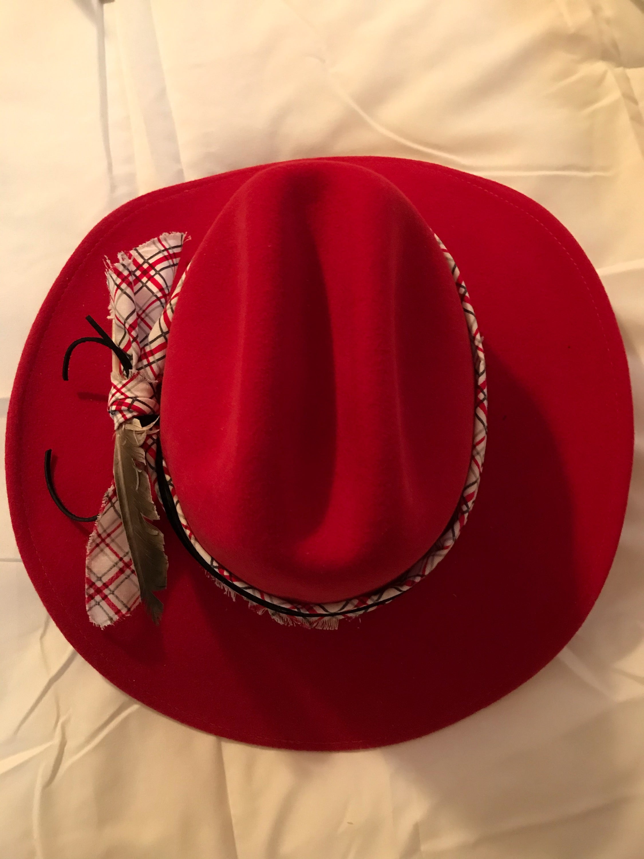 A Wild Horse Red Felt Hat