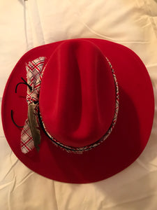 A Wild Horse Red Felt Hat