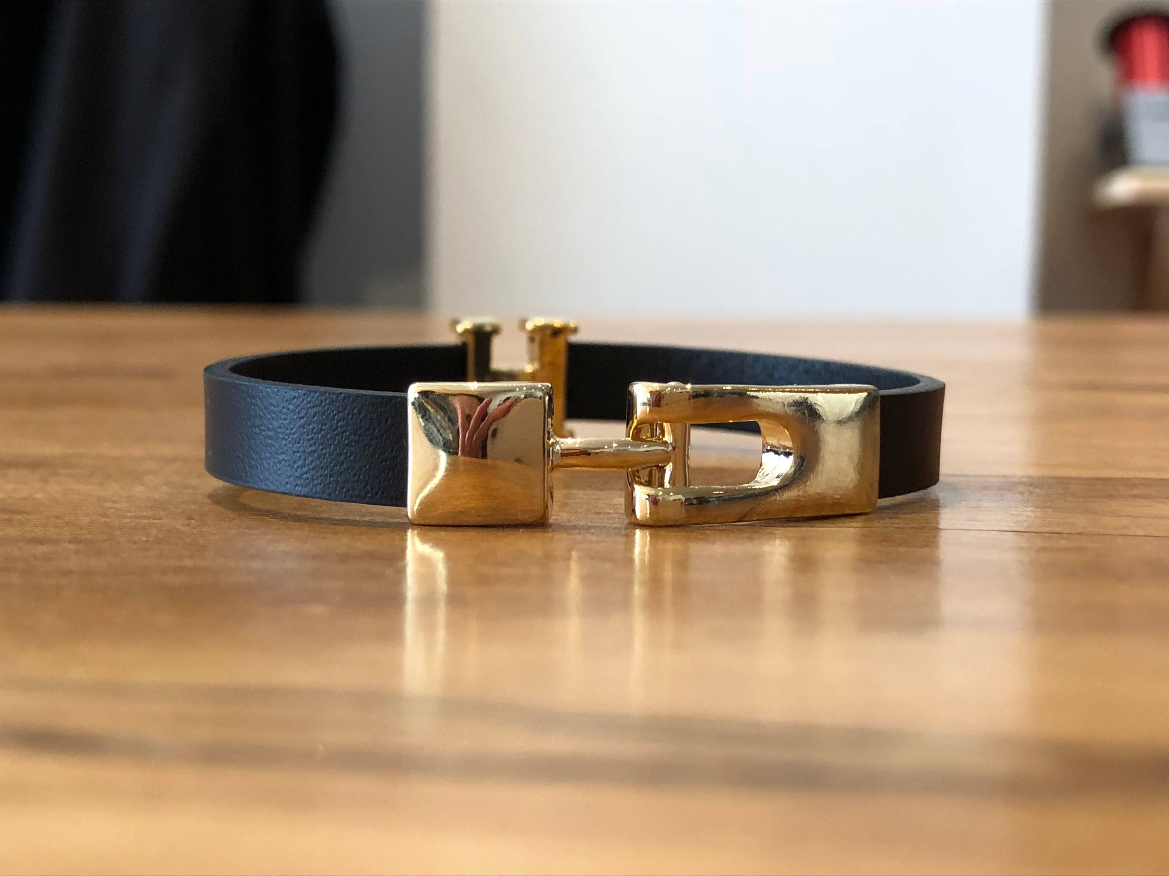 Leather 'Claspe' Bracelet