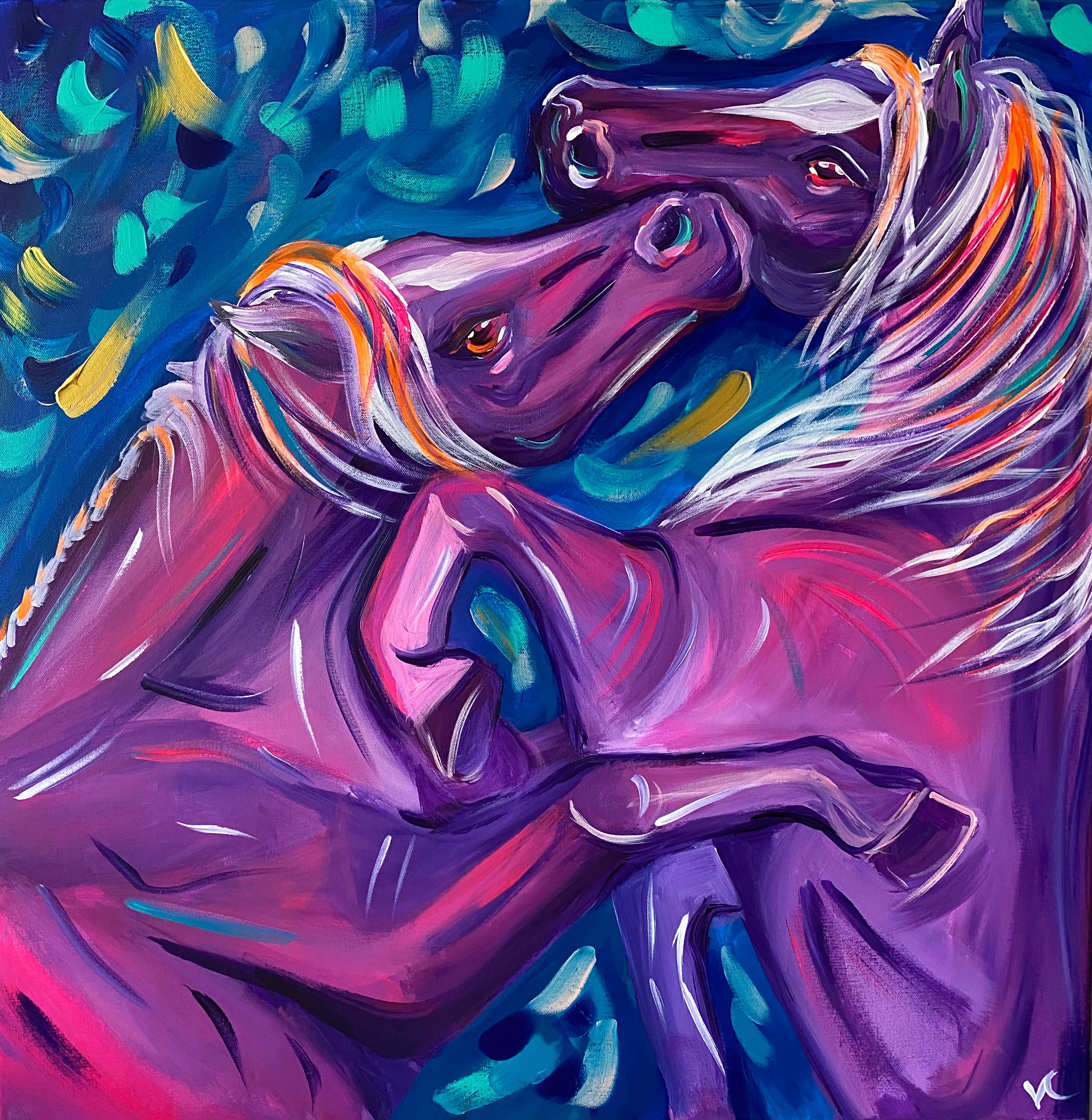 Vanessa Cuartas - "In the Night" Acrylic on Canvas