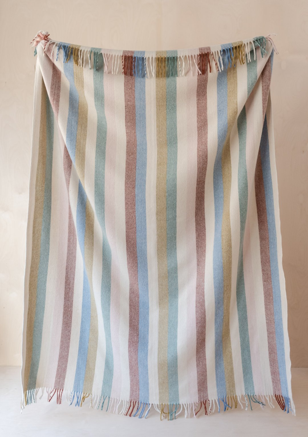 Recycled Wool Waterproof Picnic Blanket in Assorted Colours and Tartans