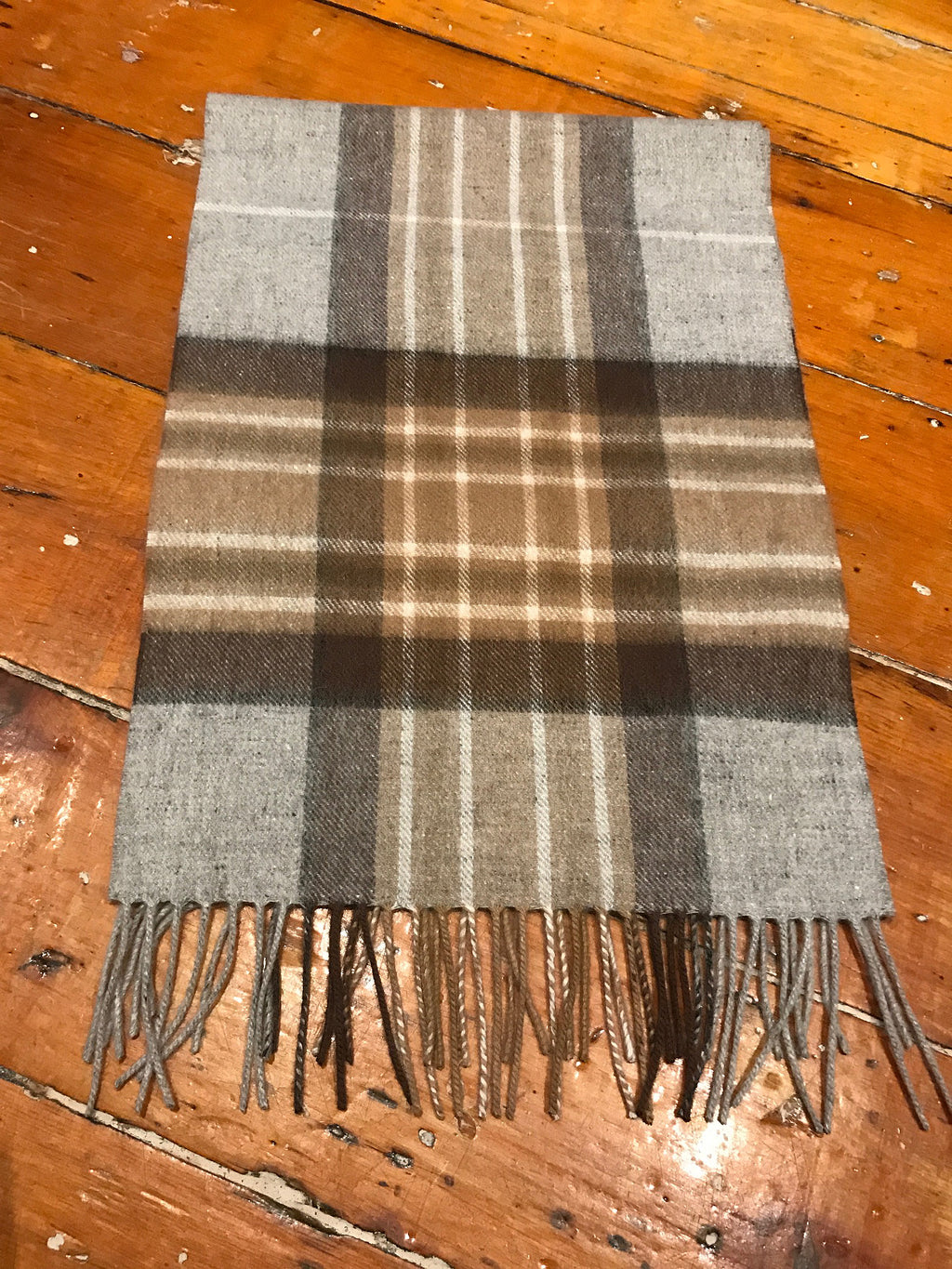 Tartan Lambswool Winter Scarf for Women Natural Mackellar Buy in Canada at Red Scarf Equestrian