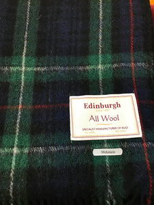 Tartan Wool Blanket in Mckenzie. Woven in the UK. Buy online at Red Scarf Equestrian Canada.