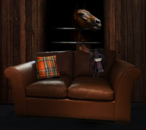 The Oldenburg: Leather Loveseat