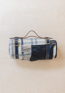 Recycled Wool Waterproof Picnic Blanket in Assorted Colours and Tartans