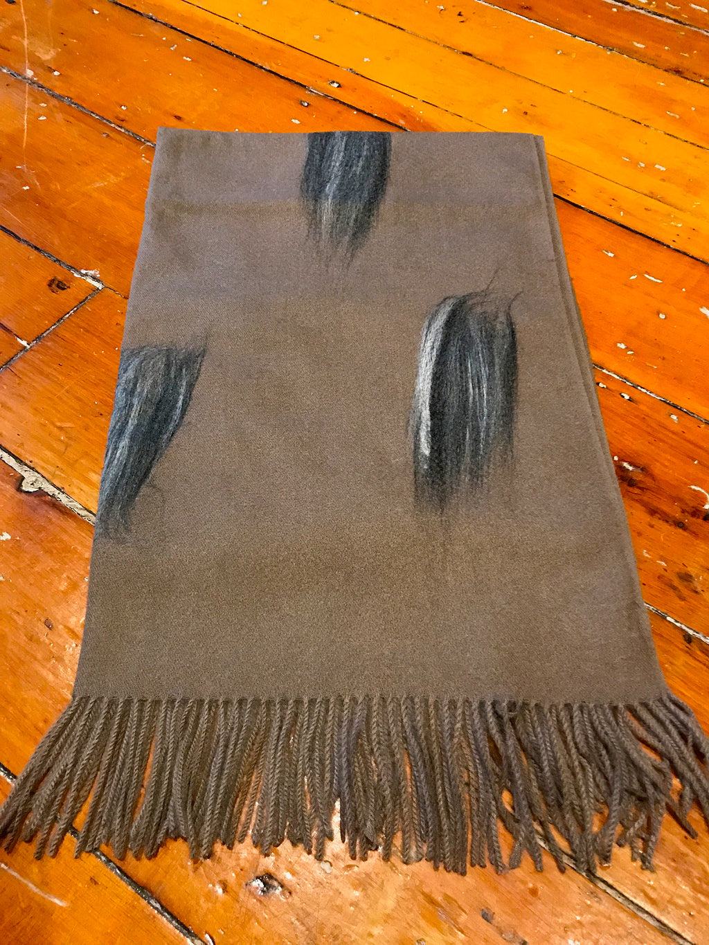 Taupe Womens Winter Scarf Feather Design Winter Fashion Buy in Canada at Red Scarf Equestrian