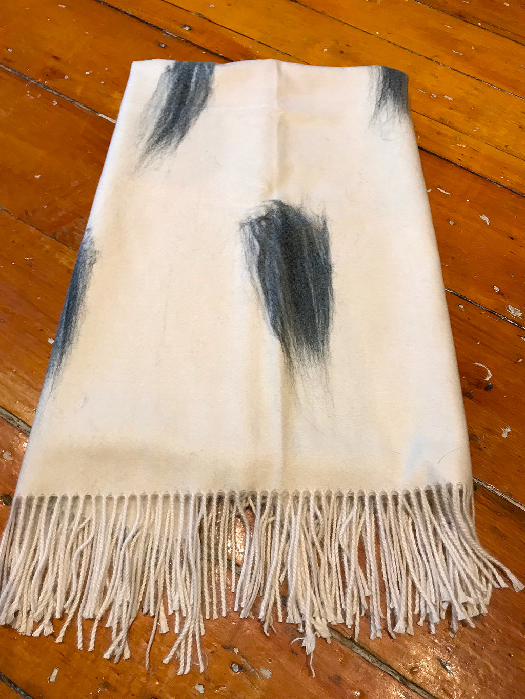 White Womens Winter Scarf Feather Design Winter Fashion Buy in Canada at Red Scarf Equestrian