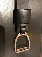 Load image into Gallery viewer, Equestrian KK Bit Leather Belt Dressage Eventing Hunter Jumper Showjumping Fashion Buy Online at Red Scarf Equestrian Canada
