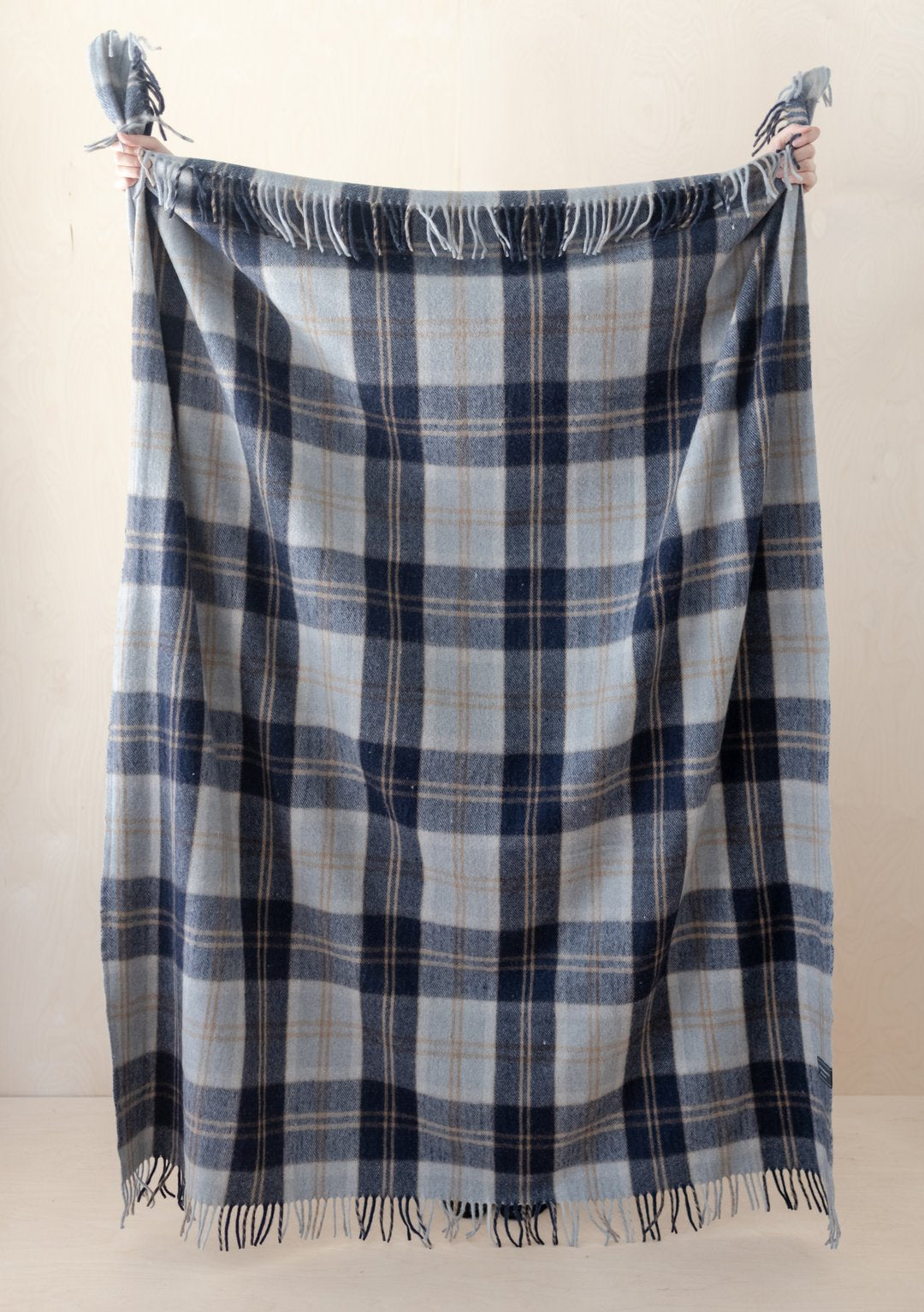 Recycled Wool Waterproof Picnic Blanket in Assorted Colours and Tartans