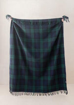 Load image into Gallery viewer, Recycled Wool Waterproof Picnic Blanket in Assorted Colours and Tartans and Leather Carrying Strap Set
