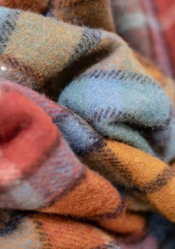 Recycled Wool Waterproof Picnic Blanket in Assorted Colours and Tartans