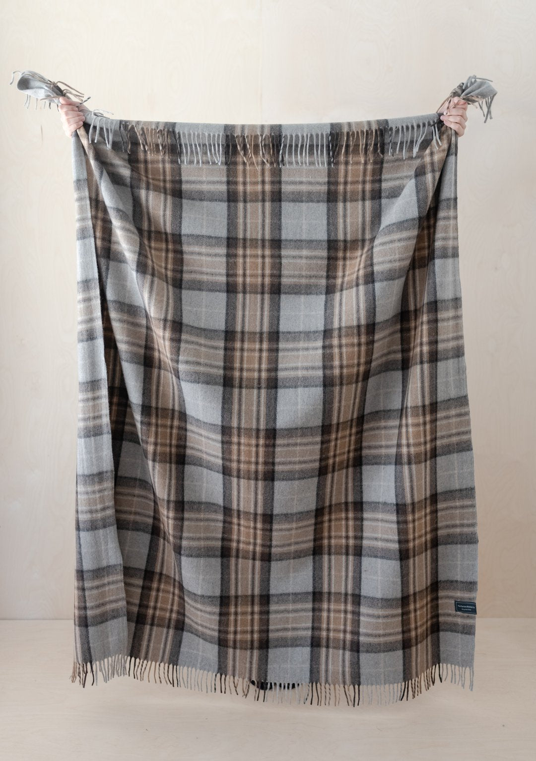Recycled Wool Waterproof Picnic Blanket in Assorted Colours and Tartans