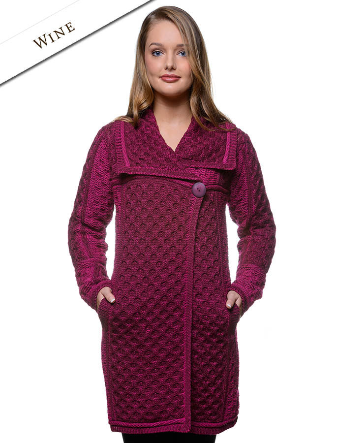 Women's: Merino Wool Single Button Coat (X4289)