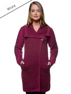 Women's: Merino Wool Single Button Coat (X4289)