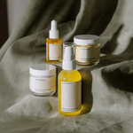 Load image into Gallery viewer, Set of Four Yellow Beauty Products (Golden Hour, Red Erase, Glow Dust and Stay Gold)

