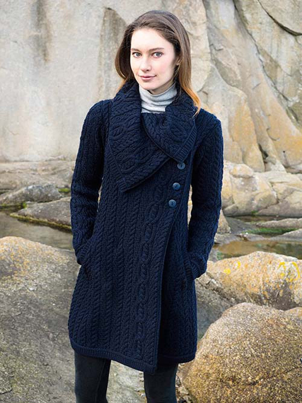 Womens: Merino Wool Collared Coat
