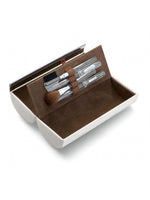 Load image into Gallery viewer, White Leather Make up Travel Box
