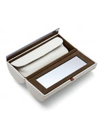 Load image into Gallery viewer, White Leather Make up Travel Box
