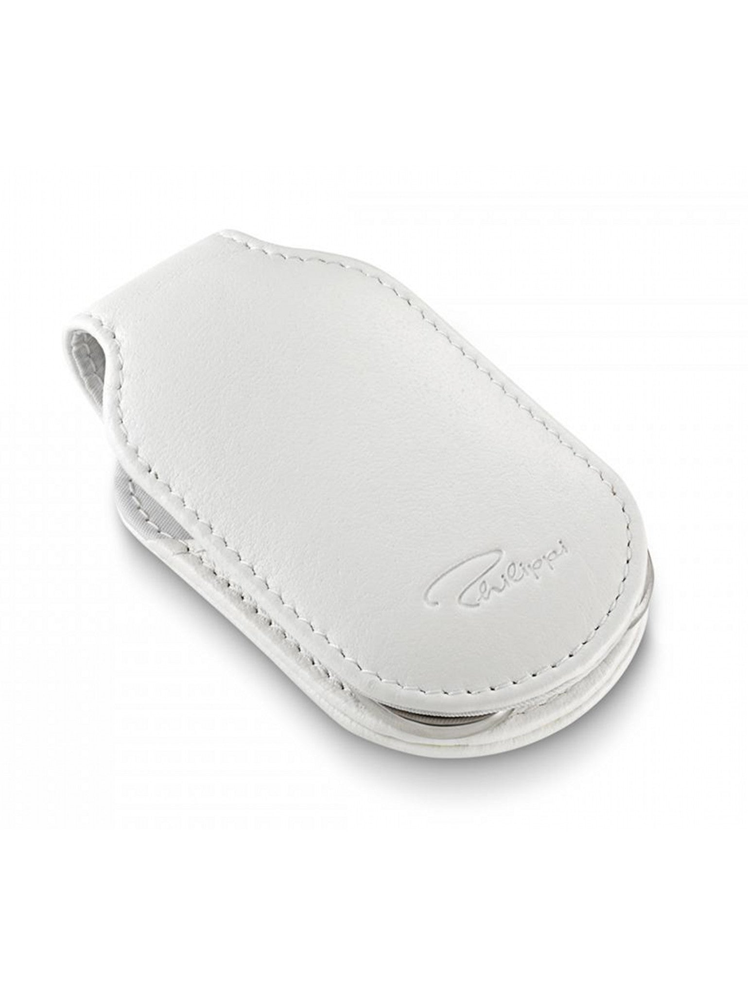 White Leather 3 Piece Manicure Set