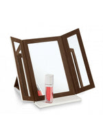 Load image into Gallery viewer, White Leather Folding Make-up Mirror
